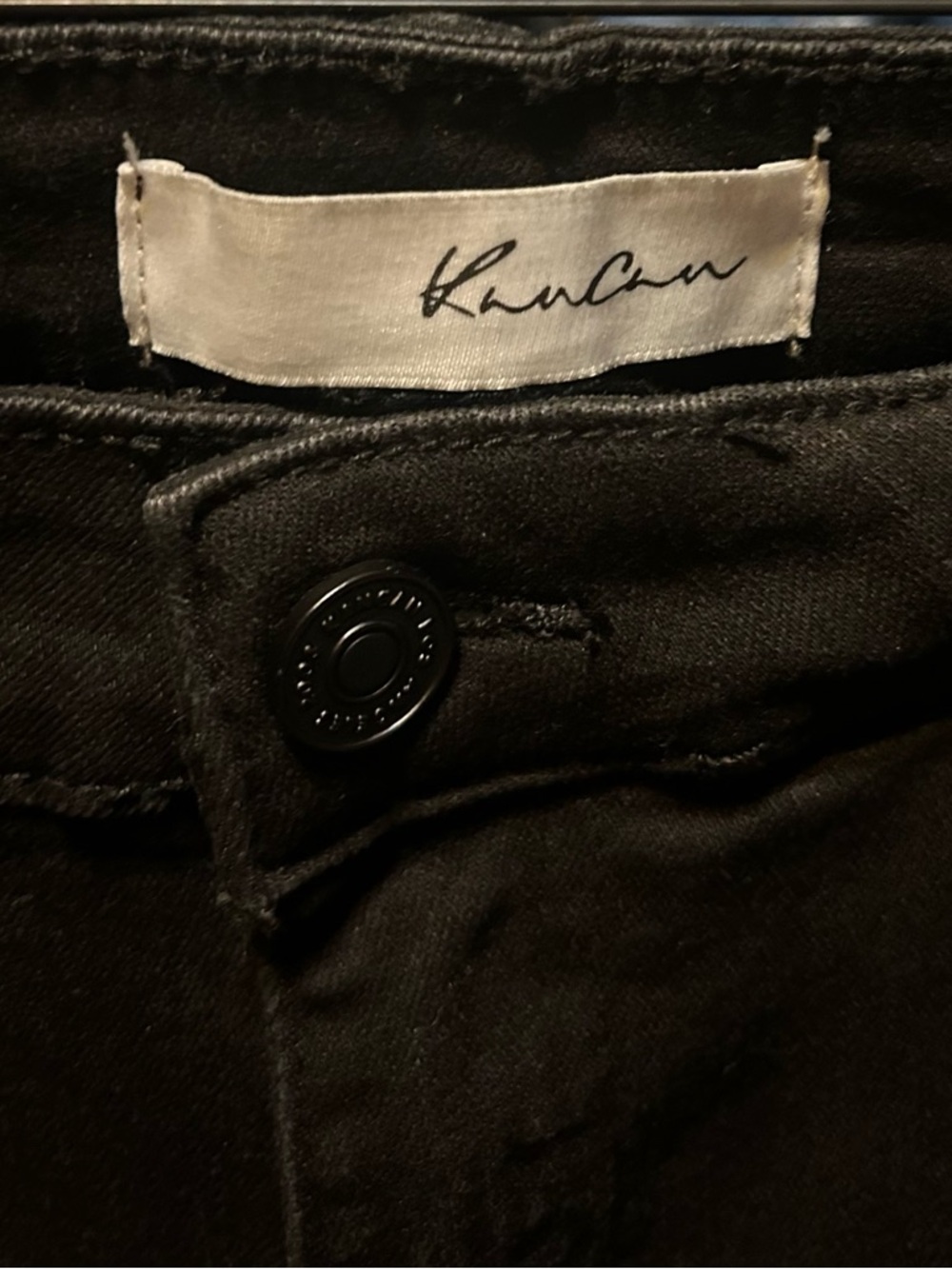 KanCan Black Straight Leg Distressed Jeans - Picture 3 of 4